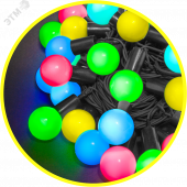 Гирлянда светодиодная новогодняя NGF-B02-70RGB-10-8m-230-BL-IP44 Гирлянды LED - Лампа