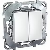 Выключатель 2-клавишный в рамку белый (MGU5.211.18ZD) UNICA Schneider Electric Unica - Лампа