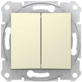 Выключатель 2-клавишный в рамку бежевый сх.5 (SDN0300147) Sedna Schneider Electric Sedna - Лампа