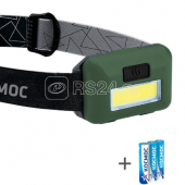 Фонарь налобный 3Вт COB LED 3xAAA (R03) корпус ABS-пластик регулируемый эласт. ремешок КОСМОС Налобные фонари - Лампа