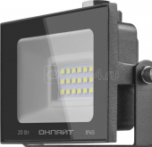 Прожектор светодиодный 30Вт 6000К IP65 2400лм Черный ОНЛАЙТ OFL-30-6K-BL-IP65-LED Прожекторы светодиодные СДО - Лампа