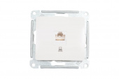 GLOSSA розетка компьютерная RJ45 кат.5E механизм молочный Электроустановочные изделия - Лампа