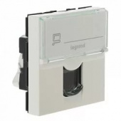 Розетка компьютерная RJ45 2 модуля категория 5 (076554) Mosaic Legrand  Электроустановочные изделия, рамки, суппорта - Лампа