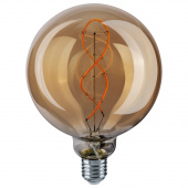 Лампа светодиодная LED 4вт E27 теплый G125 ретро FILAMENT Декоративные лампы - Лампа
