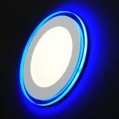 Светильник светодиодный LED 6Вт 450Лм 4200К панель круглая Aura/Синий Aura - Лампа
