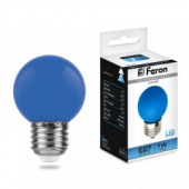 Лампа светодиодная LED Е27 3Вт синяя Цоколь Е27/Е40 (R63, R80) - Лампа