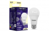 Лампа светодиодная 15Вт А60 3000К Е27 176-264В TOKOV ELECTRIC TKE-A60-E27-15-3K Лампы светодиодные  - Лампа