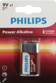 Элемент питания алкалиновый Крона 6LR61 9В Philips  6F22/крона - Лампа