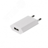 Устройство сетевое зарядное для iPhone, iPad USB, 5V, 1 A, белое, Зарядка д/телефонов - Лампа