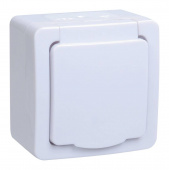 Розетка с заземлением наружная с крышкой IP54 Гермес PLUS (ERMP12-K01-16-54-EC) IEK Гермес - Лампа