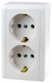 Розетка 2-я наружная с заземлением 250В 16А белая (RA16-238-B) Хит Schneider Electric Хит - Лампа