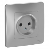 Розетка 1-м 16А IP20 250В без заземл. без защ. шторок алюм. Blanca Systeme Electric Blanca - Лампа