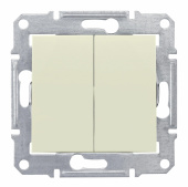 Переключатель 2-клавишный в рамку бежевый Sedna (SDN0600147) Schneider Electric Sedna - Лампа