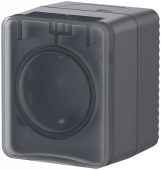 Розетка с заземлением со штоками антрацит 16А ATLASDESIGN Profi54 IP54 (ATN544045) Schneider Electric AtlasDesign Profi 54 - Лампа