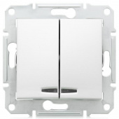 Выключатель 2-клавишный с подсветкой в рамку белый Sedna (SDN0300321) Schneider Electric Sedna - Лампа
