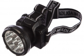 Фонарь аккумуляторный налобный LED5363 9LED 2 режима 220В пластик. черн. (бокс) Ultraflash 11257 Аккумуляторные фонари - Лампа