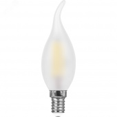 Лампа светодиодная LED 11вт Е14 теплый матовая свеча на ветру 2700К FILAMENT FERON  Цоколь Е14 (R39, R50) - Лампа
