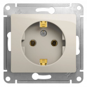 Розетка 1-м 16А IP20 250В с заземл. механизм Молочный Glossa Systeme Electric Glossa - Лампа