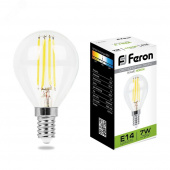 Лампа светодиодная LED Е14 7Вт 760Лм Белый шар FILAMENT Цоколь Е14 (R39, R50) - Лампа