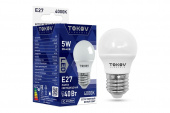Лампа светодиодная 5Вт G45 4000К Е27 176-264В TOKOV ELECTRIC TKE-G45-E27-5-4K Лампы светодиодные  - Лампа