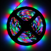 Светодиодная лента 3528 7,2Вт на метр 30 диодов на метр RGB Многоцветная IP20 12В Feron Влагозащитная лента - Лампа