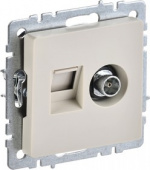  Розетка двойная TV+RJ45 кат.5E бежевый BRITE IEK  Brite - Лампа