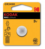 Батарейка Kodak CR2450-BL1 MAX Lithium (60/240/36000) Батарейки - Лампа