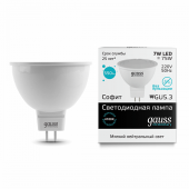 Лампа светодиодная LED GU5.3 7Вт 550Лм 4100К Белый 230В Gauss Elementary Цоколь GU5.3 (MR16) - Лампа