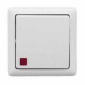 Выключатель 1-кл наружный с индикатором белый Хит (ВА16-137-б) Schneider Electric Хит - Лампа