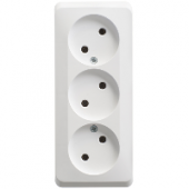 Розетка 3-ая наружняя без заземления без шторок белый 16А 250B Этюд Schneider Electric Этюд - Лампа
