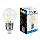 Лампа светодиодная LED Е27 11Вт дневной шар FILAMENT Цоколь Е27/Е40 (R63, R80) - Лампа