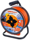 Удлинитель силовой на катушке 4 розетки 40м ПВС 3х1,5 3500Вт 16А IP44 (9634175) UNIversal Удлинители на катушке - Лампа