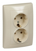 Розетка 2-ая с заземлением без шторок бежевая в сборе (SDN3000647) Sedna Schneider Electric Sedna - Лампа
