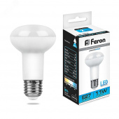 Лампа светодиодная LED зеркальная 11вт Е27 R63 дневной 6400К FERON 25512 Цоколь Е27/Е40 (R63, R80) - Лампа