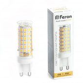Лампа светодиодная LED G9 9вт 750Лм 230В Теплый капсульная FERON 220В - Лампа