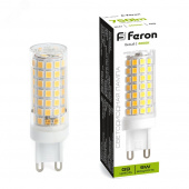 Лампа светодиодная LED G9 9Вт 230в Белый капсульная Feron 220В - Лампа