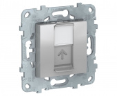 Розетка компьютерная RJ45 одиночная категория 5е UTP алюминий UNICA NEW (NU541130) Schneider Electric Unica - Лампа