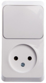 Блок (1-м розетка без заземл. + 1-кл. выкл.) Белый Этюд Systeme Electric Этюд - Лампа