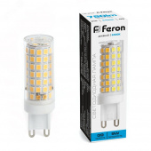 Лампа светодиодная LED G9 9Вт 230В Дневной капсульная Feron 220В - Лампа