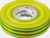 Изолента ПВХ 19мм (рул.20м) жел/зел. NIT-A19-20/YG Navigator  Изолента, клей - Лампа