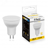 Лампа светодиодная LED G5.3 11Вт MR16 910Лм 2700К Теплый Цоколь GU5.3 (MR16) - Лампа