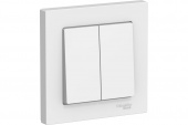 2-клавишный выключатель Systeme Electric Atlasdesign лотос, сх.5, 10ах, в сборе AtlasDesign - Лампа