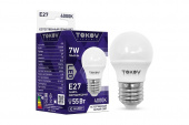 Лампа светодиодная 7Вт G45 4000К Е27 176-264В TOKOV ELECTRIC TKE-G45-E27-7-4K Лампы светодиодные  - Лампа