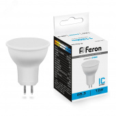 Лампа светодиодная LED G5.3 13Вт 1120Лм 6400К Дневной Feron  Цоколь GU5.3 (MR16) - Лампа