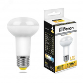 Лампа светодиодная LED зеркальная 11вт Е27 R63 теплый 2700К FERON 25510 Цоколь Е27/Е40 (R63, R80) - Лампа
