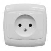 Розетка скрытая без заземления в сборе 250В 10А белая РОНДО (RS10-185-BI) Schneider Electric Рондо - Лампа