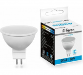Лампа светодиодная LED G5.3 5Вт 6400К Дневной 230В Feron (25125/LB-24) Цоколь GU5.3 (MR16) - Лампа