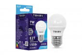 Лампа светодиодная 7Вт G45 6500К Е27 176-264В TOKOV ELECTRIC TKE-G45-E27-7-6.5K Лампы светодиодные  - Лампа