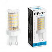 Лампа светодиодная LED G9 11Вт 230В Дневной капсульная Feron 220В - Лампа